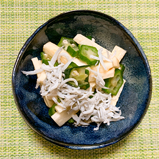 長いもとおくらのちりめんじゃこ和え